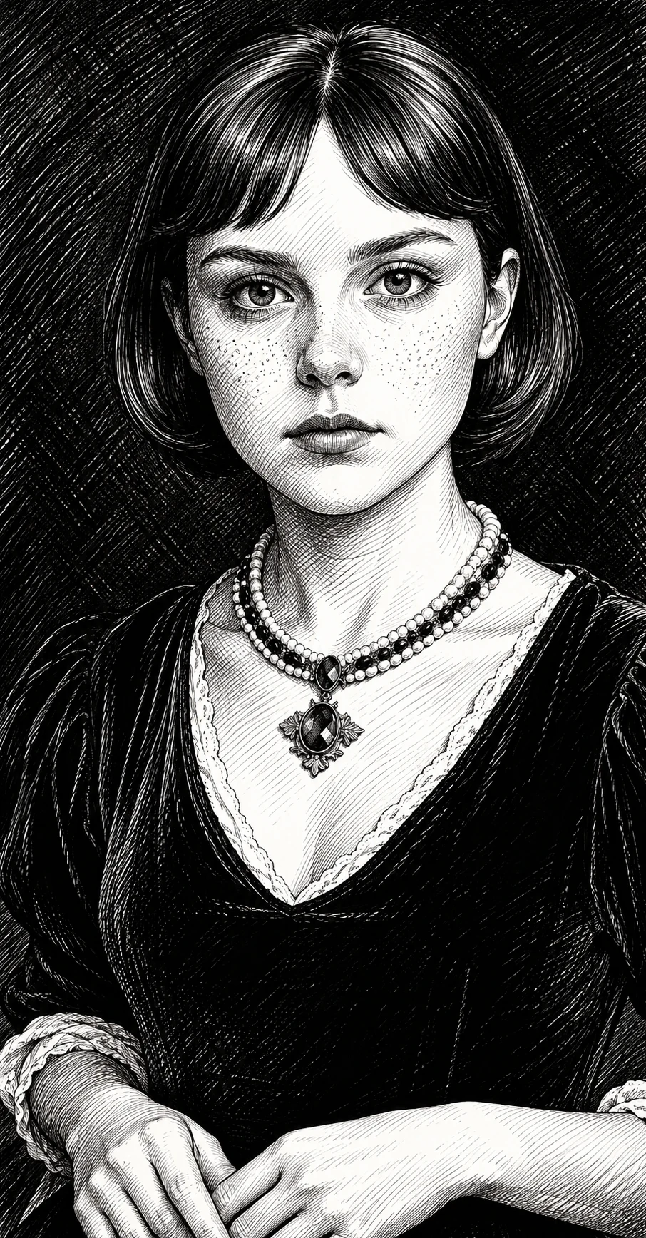 Retrato gravado de Alícia